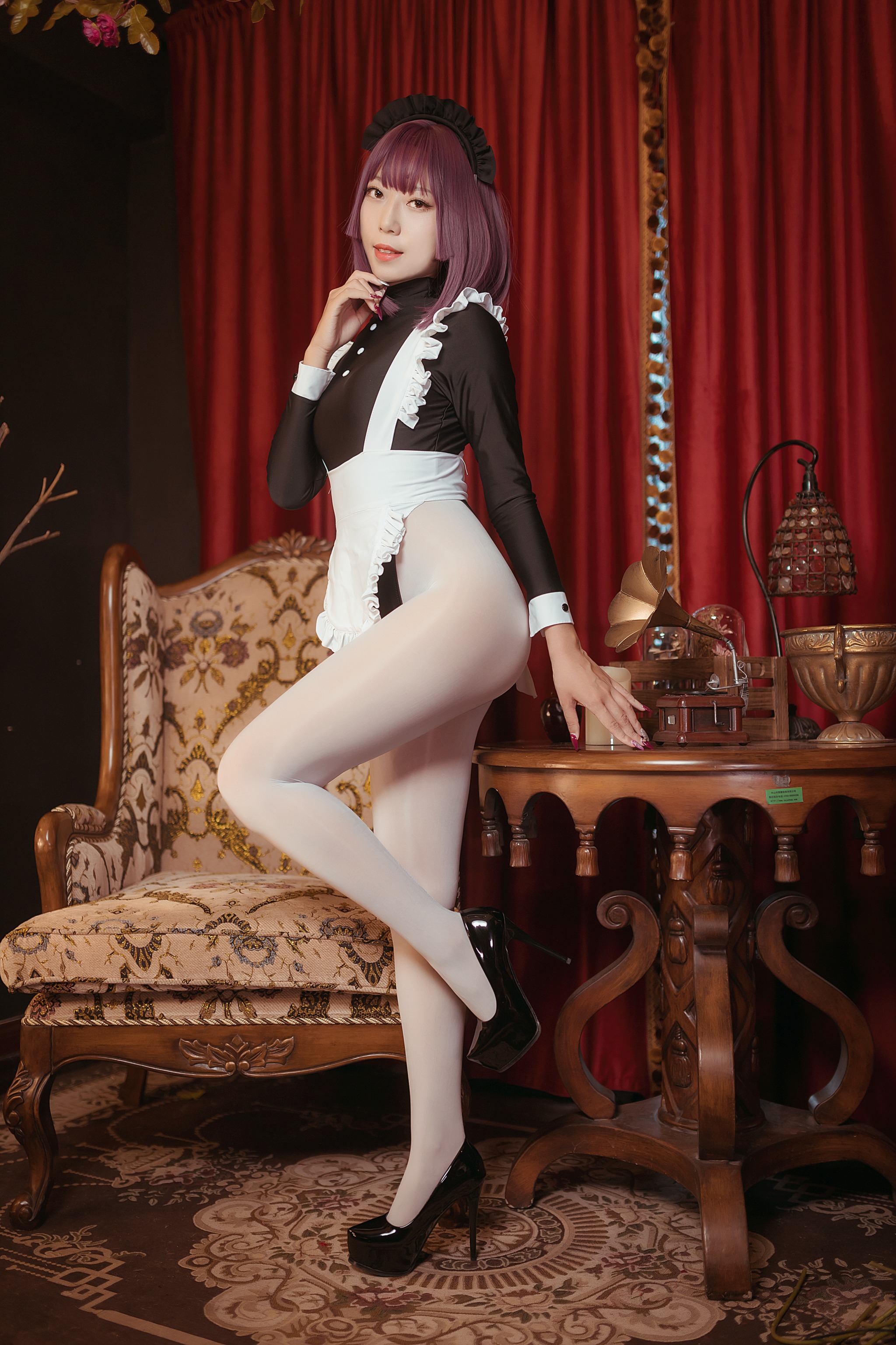 图片[1]-Money冷冷 – NO.032 高叉女仆[25P]-XikXak